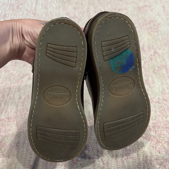 FootMates Brown Kids Dress Shoes with Cutout Design